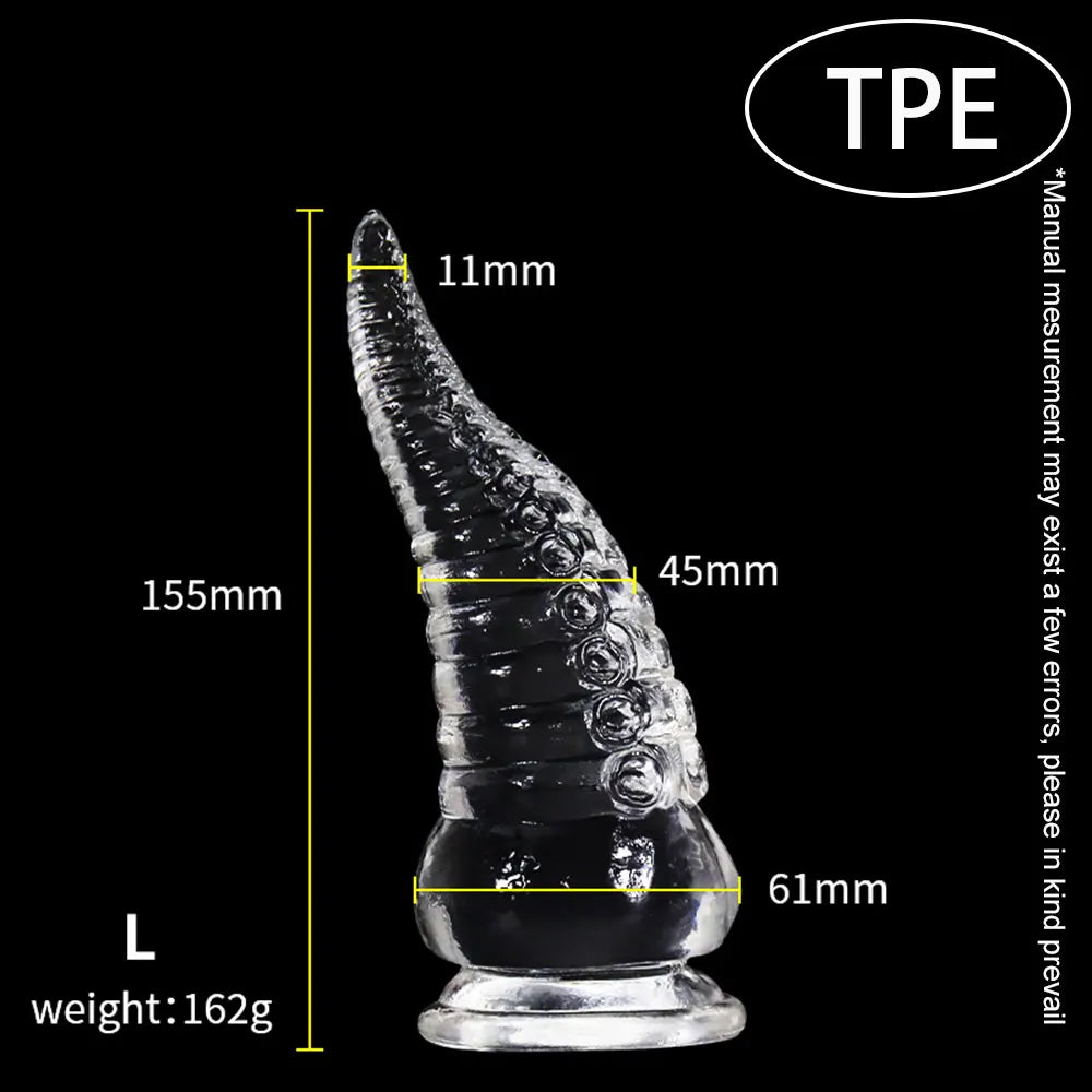 Tentacle Dildo Octopus Animal Sex Toy Tpe/Silicone/Glass Dildo Anal Plug Progressive Vaginal Dilators Monster Penis Big Buttplug