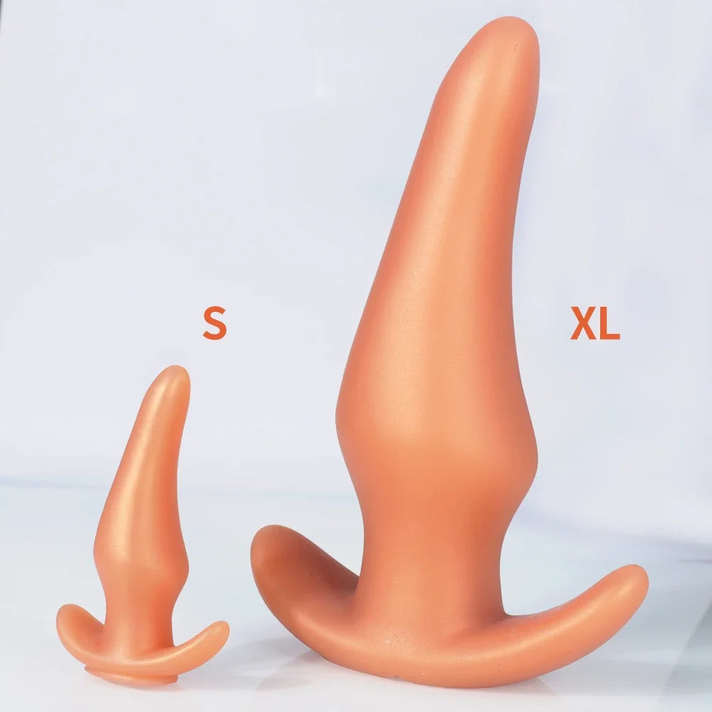 Wearable Anti Drop Soft Anal Plugs Prostate Massage Liquid Silicone Huge Butt Plug Anal Training Comfortable To Wear Butt Plug
