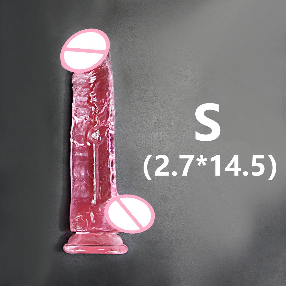 New Realistic Dildos Erotic Jelly Dildo With Super Strong Suction Cup Sex Toys for Woman Men Artificial Penis G-spot Simulation