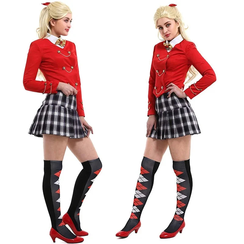 Women's Veronica Sawyer Cosplay Costume Outfits Halloween Heathers the Musical Costume Skirt Suit