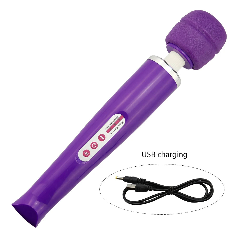 Super strong vibration massager with multiple frequencies to stimulate orgasm. Adult sex toy suitable for female masturbation.