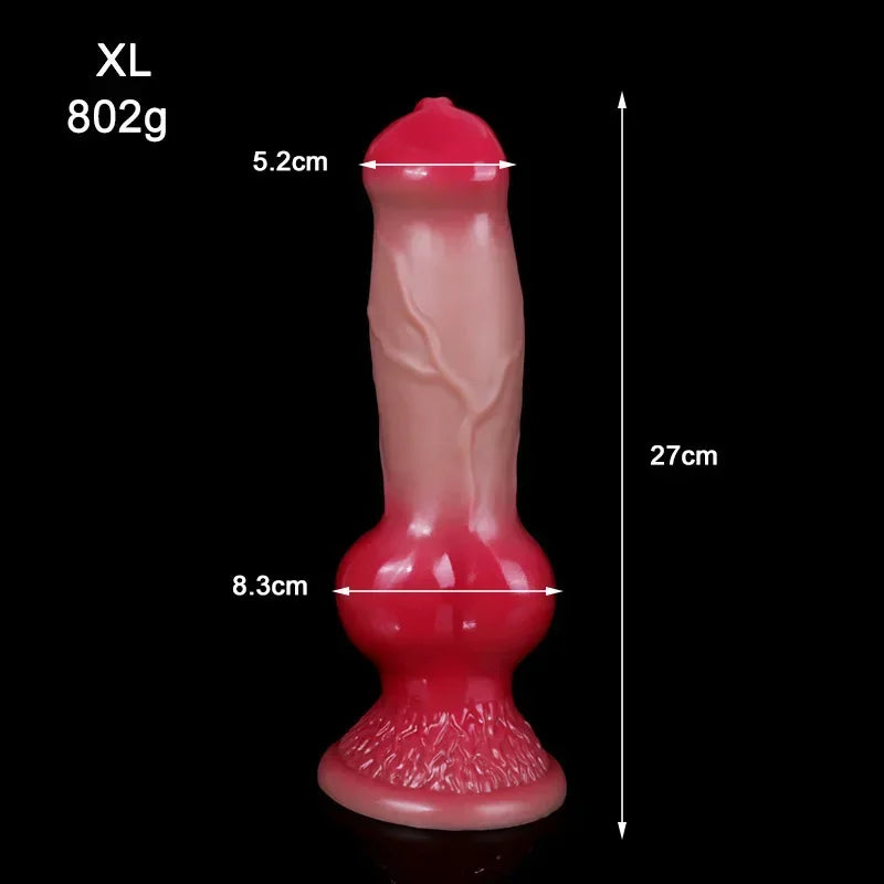 Silicone Animal Dog Dildo Vaginal Vestibule Plug Realistic Silicone Dildo Female Male Masturbator Couples Adult Products