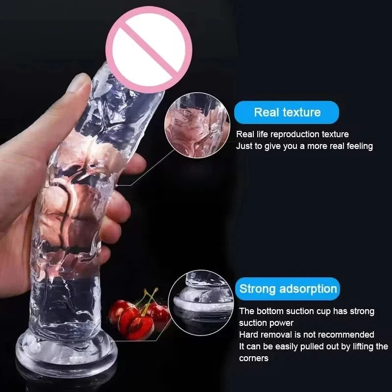 Big Dildo 19-26CM Adult Sex Products No Vibrator Soft Big Dildo Sexy Toys Anal Plug Women Sex Toy Penis Suction Cup Buttplug