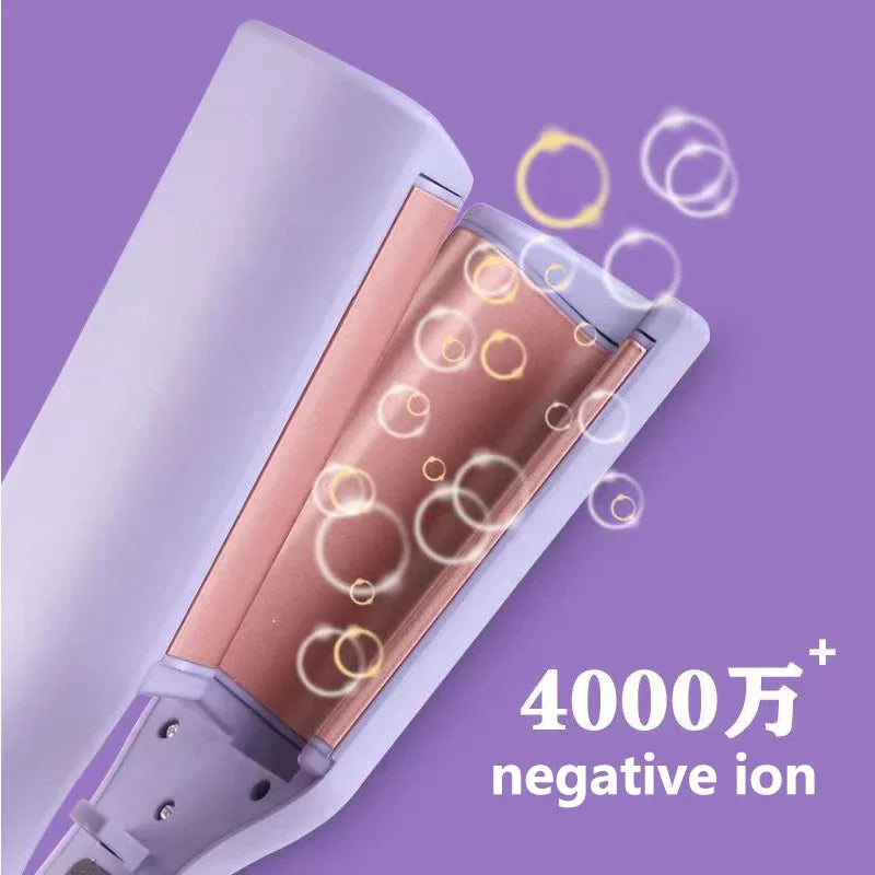 32mm French Hair Curler Wave Professional Egg Roll Hair Curling Iron Corrugated Wavy Styler Fast Heating Volumizing Styling Tool