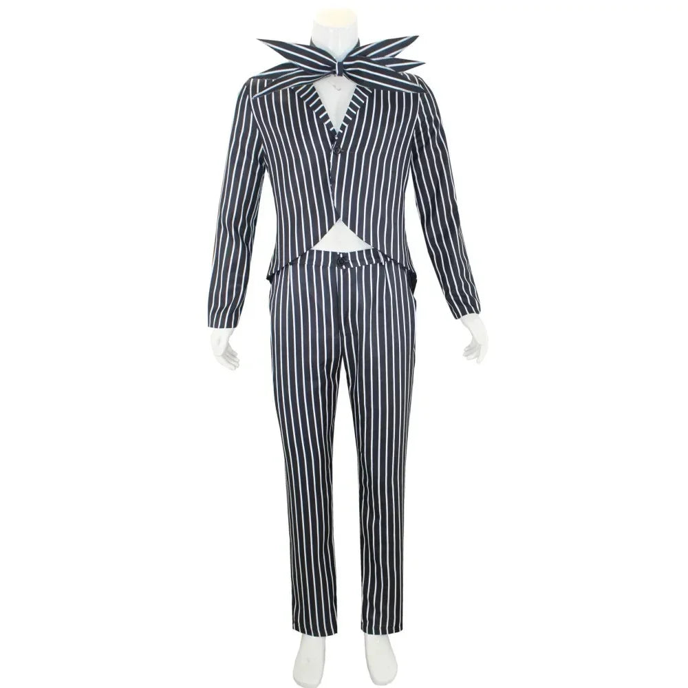 Anime Jack Skellington Cosplay Costume for Adult The Nightmare Before Christmas Jack Uniform Clothes Suit Halloween Costumes