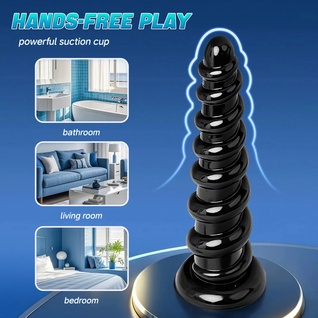 Thread Anal Plug Dildos For Men Butt Plug Adult Sex Toys for Women Men Prostate Massage Vaginal Spiral Anal Stimulation Cock