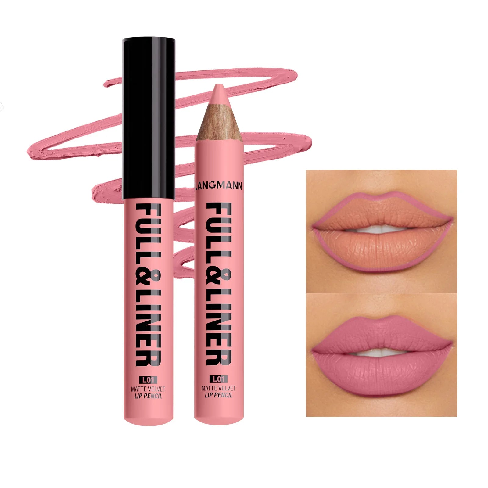 Wooden Matte Brown Lip Liner Pencil 12 Colors Velvet Nude Pink Lipstick Pencil Lasting Soft Smooth Lipliner Outline Lips Contour