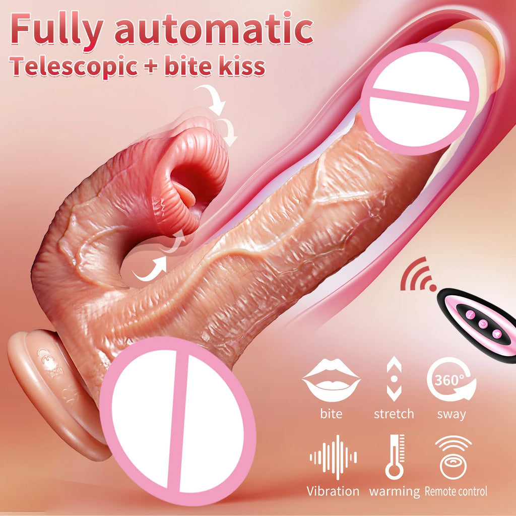 Realistic Thrusting Dildo for Women Licking Vibrator Clit G-Spot Stimulation Remote Control Adult Sex Toys Anal Masturbators