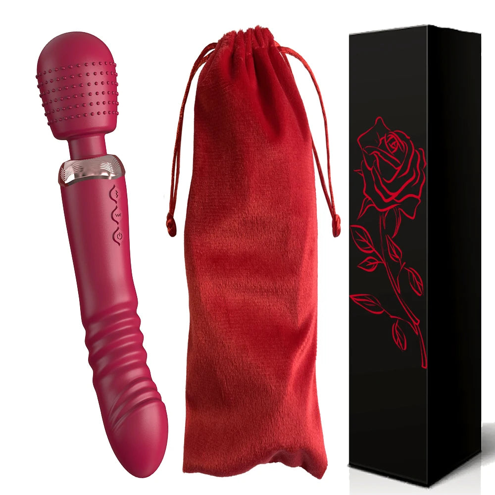 Powerful 3 motors fast Thrusting and Dildos Vibrator silicone large size Wand G-Spot Massager Sex Toy For Couple  Stimulator