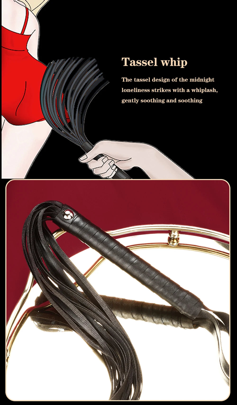 BDSM Bondage Restraint Kit 10 Pieces Drawstrings Collars Eye Masks Mouth Balls Whips Cotton Ropes Nipple Clamps Rope for Couples