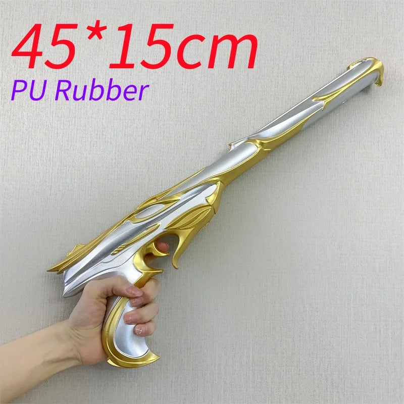 Revolver Guns Model Prop No Shotting Weapons Cosplay Laser Rifle Gun Safety PU Rubber Halloween Gift Toys