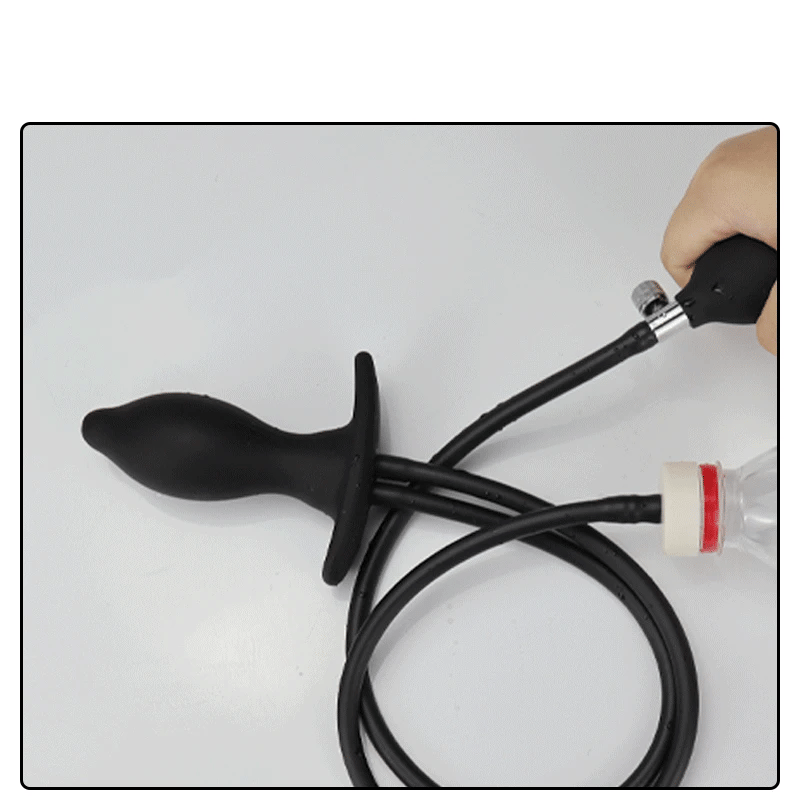 Enema Inflatable Anal Plug Can Expand Large Buttock Plug Prostate Massager Anal Dilator Flush Enema Male and Female Sex Toys