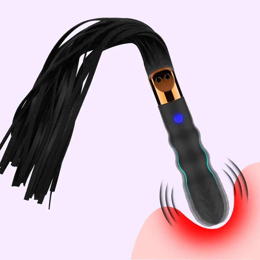 Leather Sex BDSM Vibrator for Women G Spot Massage SM Paddle Adult Play Bedroom Spanking Restraint Bondage Role Play 18+