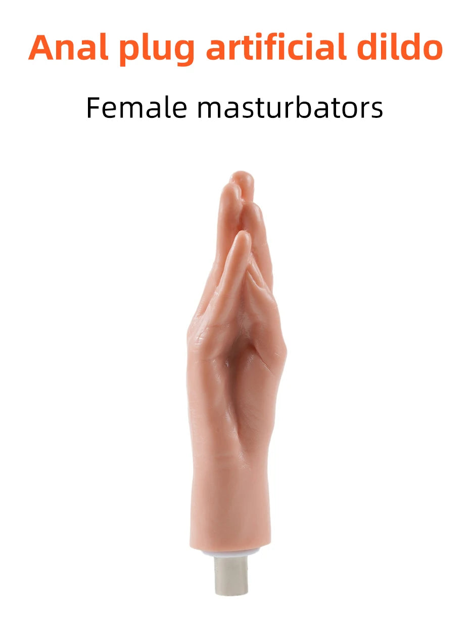 Anal Plug Artificial Hand Dildo with 3XLR Connerect Sex Machine Attachment Vaginal Anus Expander Masturbator Big Dildo Sex Toy