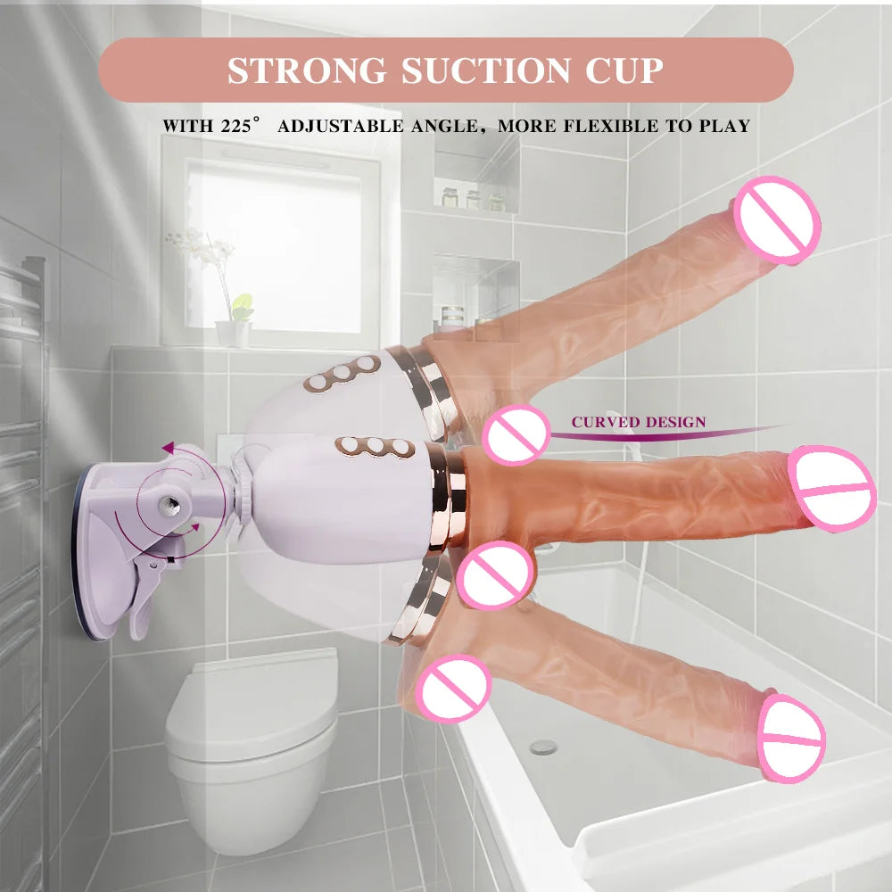 Female Adult Toys Dildo Thrusting Vibrator  Telescopic Penis G Spot Realistic Penis Suction Cup Sex Toy For Women Gay JoinJJtoy