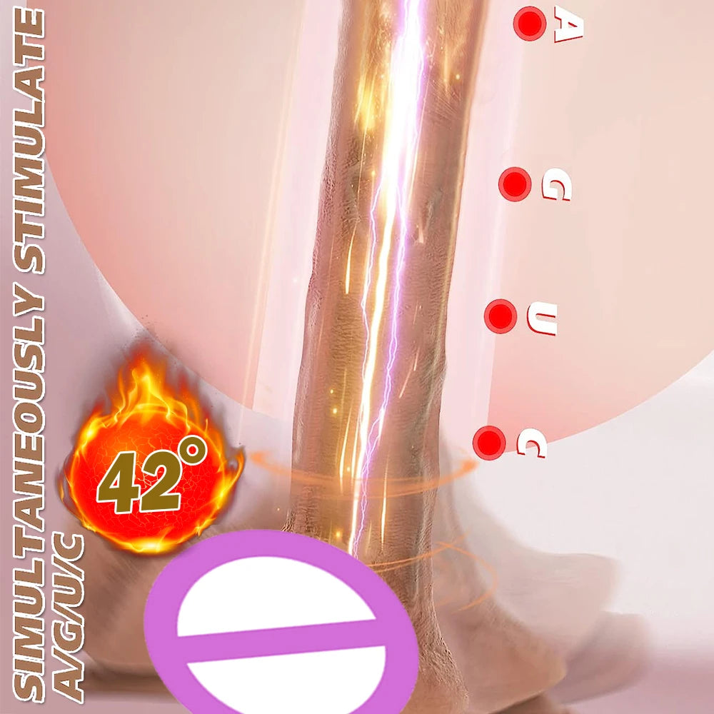 8.86 inch Realistic Dildo Vibrators Adult Sex Toys for Women with Thrusting Swing Vibration G Spot Clitoral Anal Stimulation