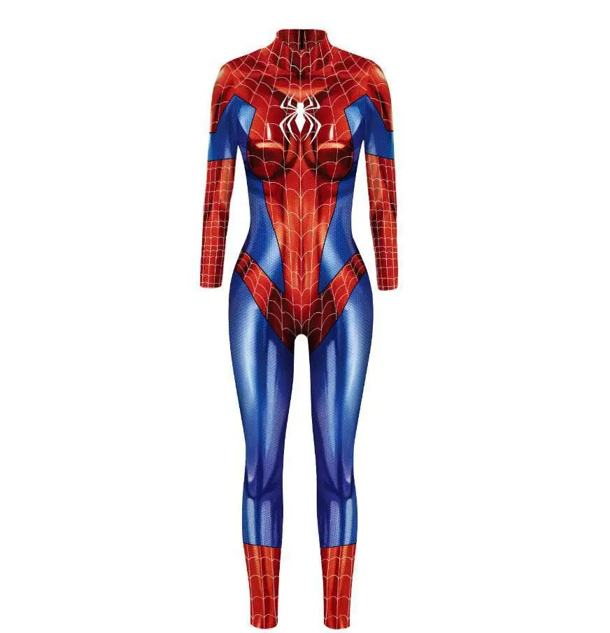 MINISO Sexy Spiderman Iron Man Gwen Stacy Bodysuit Cosplay Costume Women Jumpsuits Superhero Halloween Party Clothes