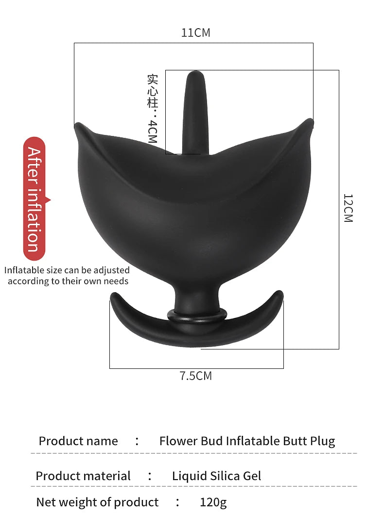 BDSM Vibrator Inflatable Anal Plug Huge Butt Plug Dildo Pump Vaginal Anus Expansion Prostate Massager Sex Toys for Woman Men Gay