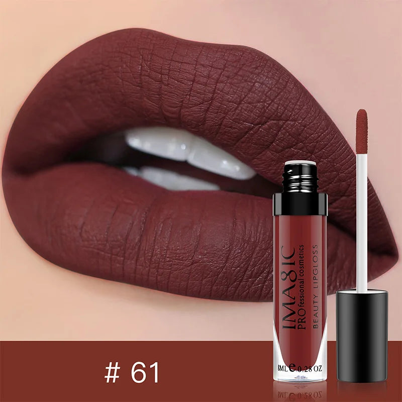 IMAGIC 1pcs matte  Sexy 28 color Matte Lipstick lipgloss Waterproof Long Lasting Gloss Beauty makeup lip gloss fashion lip