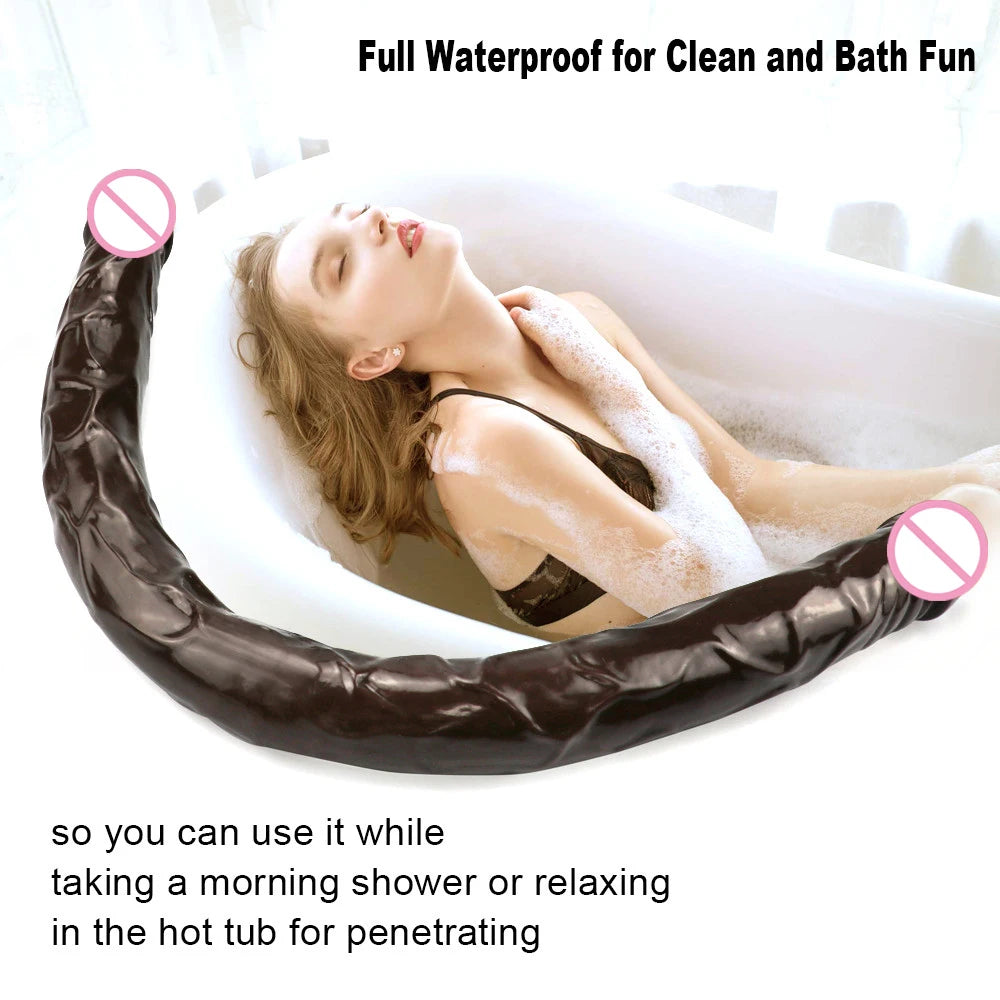 55cm Multicolor Double Head Dildo Flexible Dick Soft Big Penis Vagina Orgasm G-spot Stimulator Anal Sex Toys For Lesbian And Gay