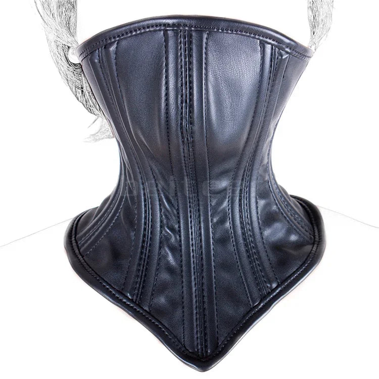Erotic Black Soft Sponge Padded Inside Leather Chastity Posture Neck Collar For Bdsm Choker Bondage Couples Harness Sex Products