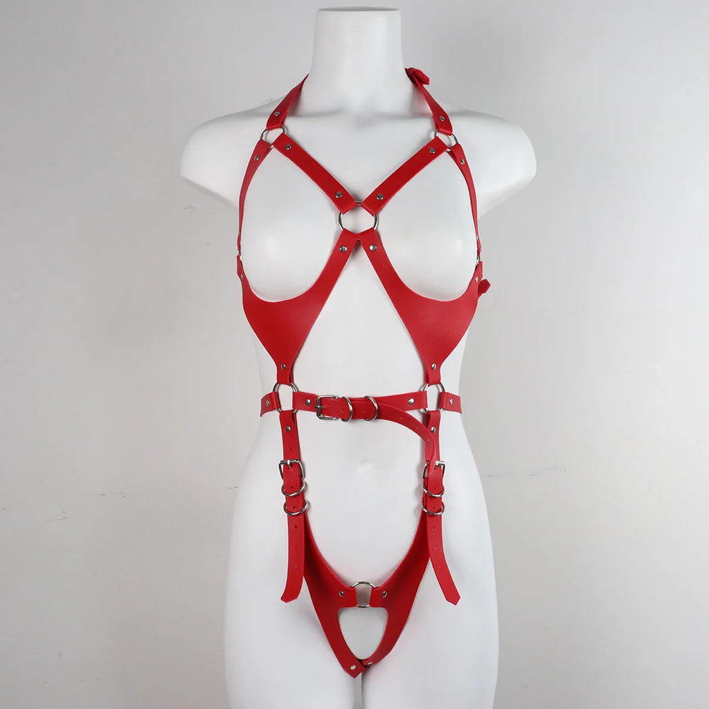 UYEE Full Body Harness Bondage Women Garter Belt Sexy Underwear Suspenders Leather Lingerie Fetish Erotic Bdsm Gothic Clothes