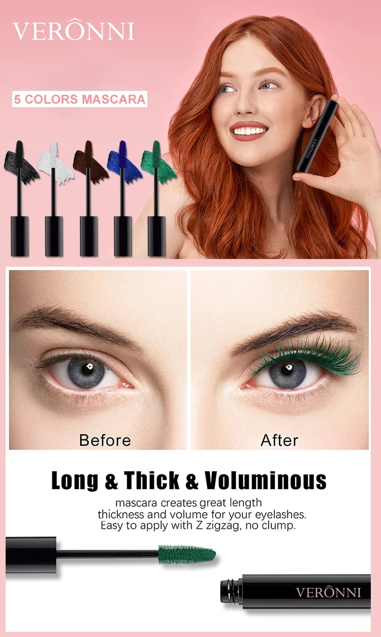 Ultra-fine Small Brush Head Mascara Lengthening Black 3D Lash Eyelash Extension Eye Lashes Long-wearing Black Color Mascara