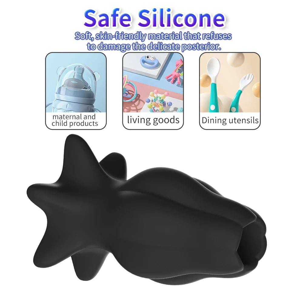 Hollow Anal Plug for Women Men Couples Anal Sex Enema Anal Dilator Hollow Silicone Butt Plug Anus Expansion Adult Sex Toys