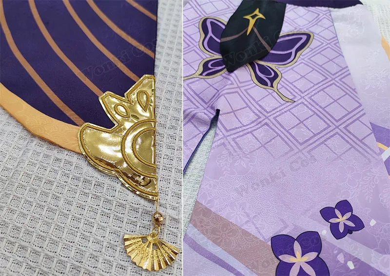 High Quality Raiden Shogun Cosplay Costume Wig Hair Game Impact Raiden Shougun Costumes Wig Set for Women Party Outfits