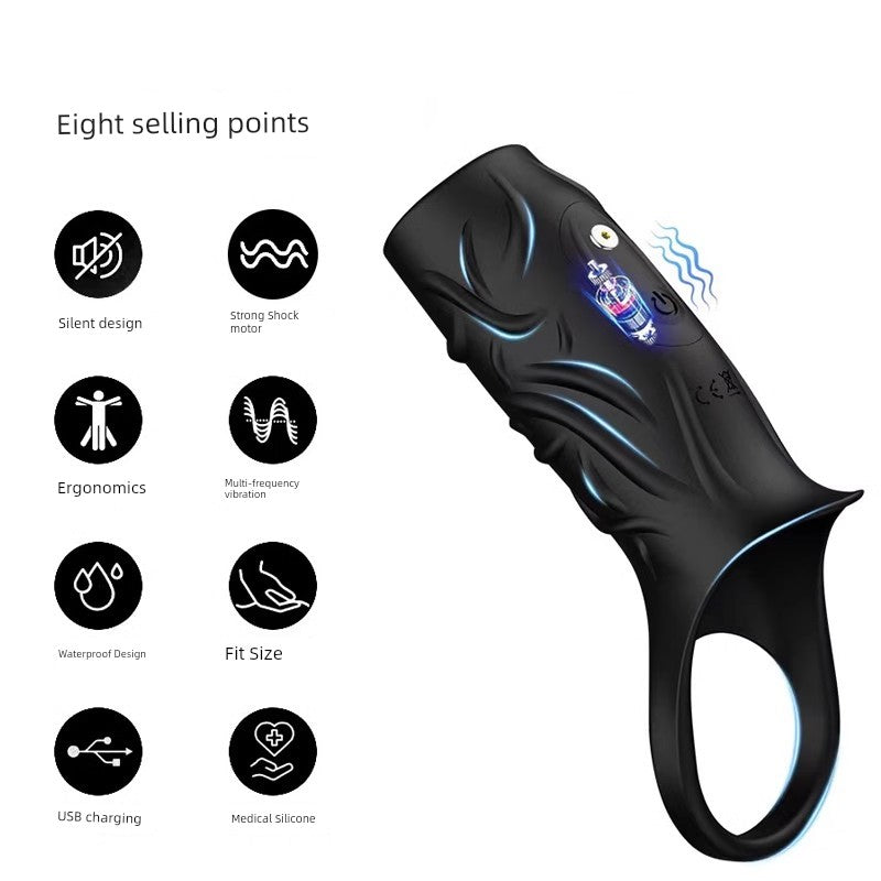 Ding Ding Set Horseshoe Ring Fun Ring Set Extended Wear Vibration Charging Electric Couple Co-Shock House Affairs Foreplay into the Body