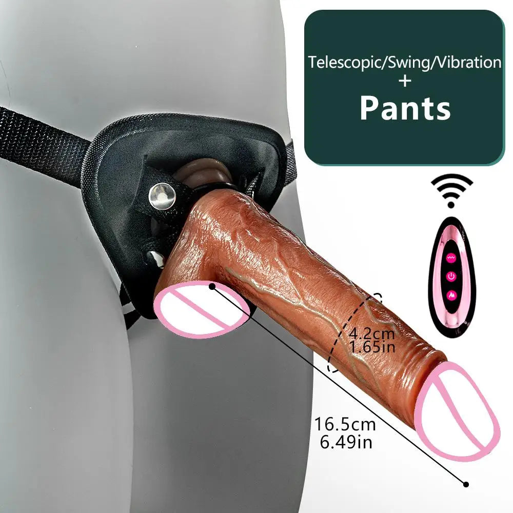 Vibrator Big Penis Dildos Telescopic Heating Thrusting Strap on Dildos Big Dick Vibrators for Women Lesbian Sex Toys