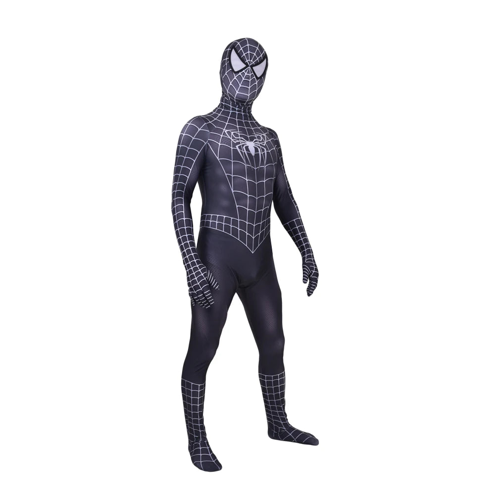 Halloween Men Spidercosplay Black Raimi Cosplay Costume Venom Symbiote Raimi Suit Zentai Bodysuit Adults