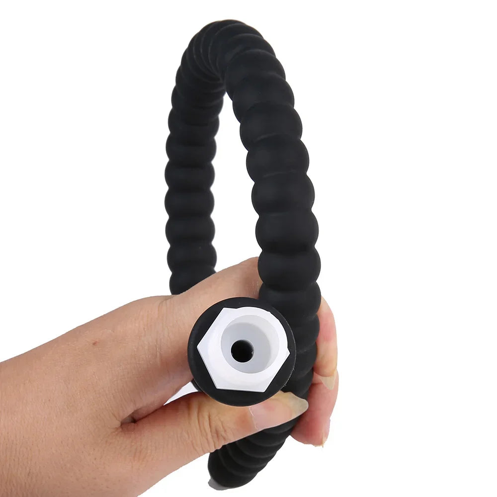 Deep Anal Plug anus Washing Tube for Vaginal Anal Long Buttplug Enema Cleaning Sex Toys for Men Prostate Stimulate Silicone Plug