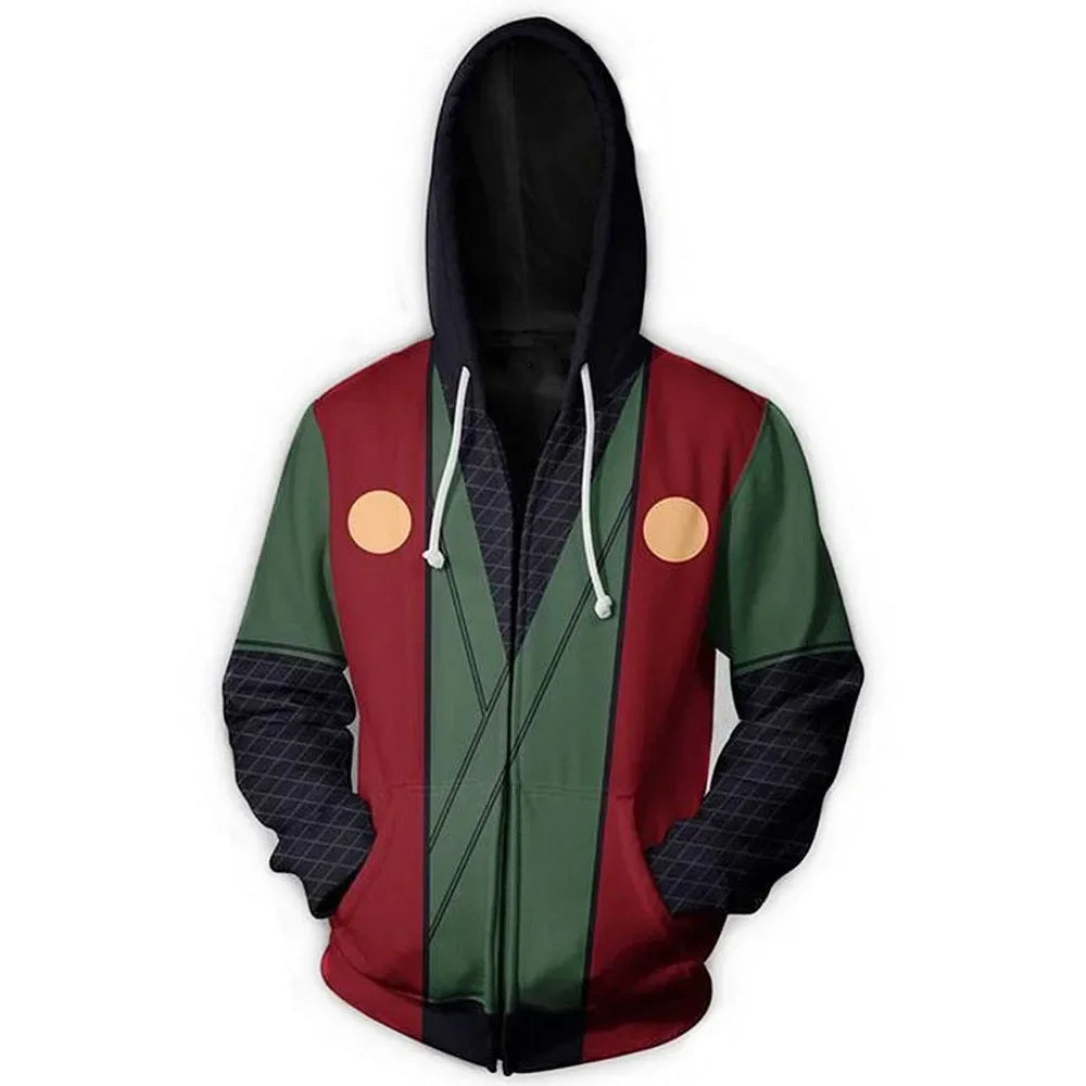 Anime Zip Hoodie Jackets Cosplay Clothes Costumes Men Hoodies Sweatshirts Zipper Tops Sasuke Sweatshirt Kakashi Tops
