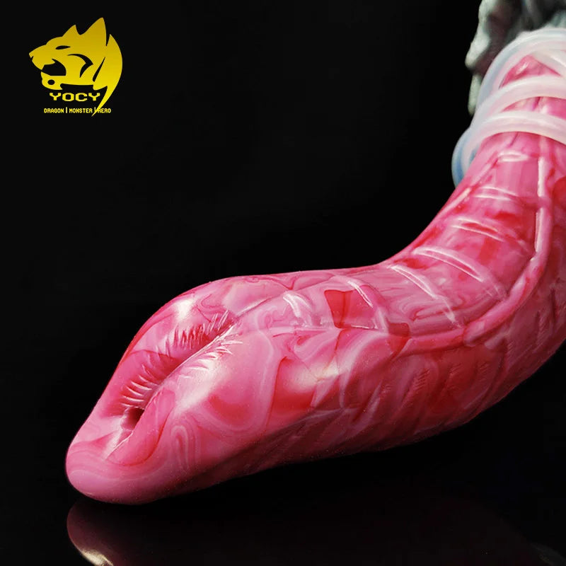 YOCY Huge Alien Dildo Gray Meat Color Monster Dildos Ejaculating Cruved Buttplug Prostate Stimulator Sex Toy For Women Men