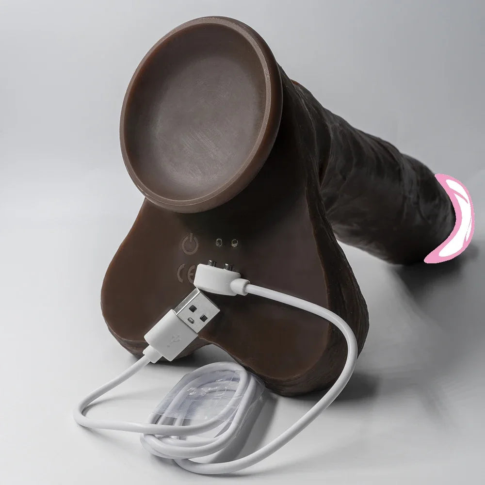 Vibrator XXXL Big Penis 11.4in Realistic Dildo Telescopic Vibrating Heating Anal Butt Plug Sex Toys for Women G Spot Dick Adult