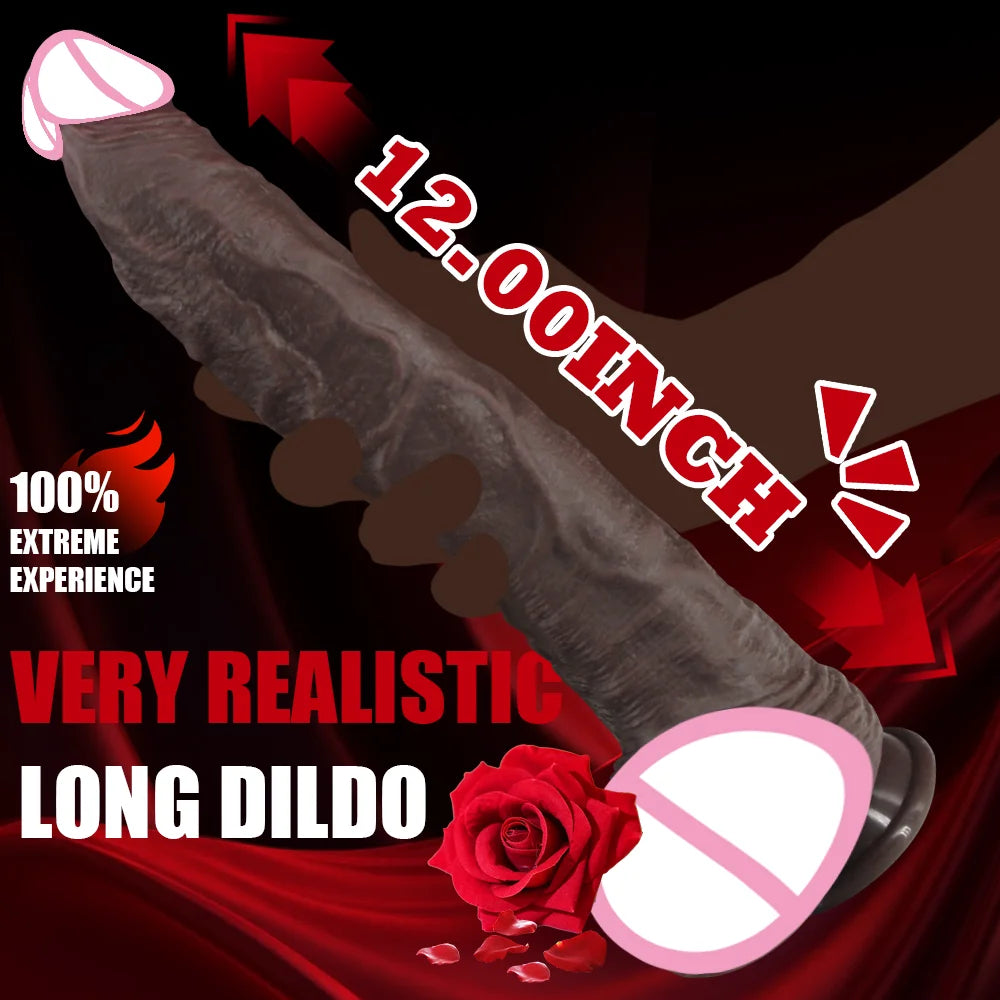 Super Long Dildo Realistic Dildos Flexible Soft Silicone Big Dick With Suction Cup Huge Penis Anal Sex Toys For Woman Men Adults