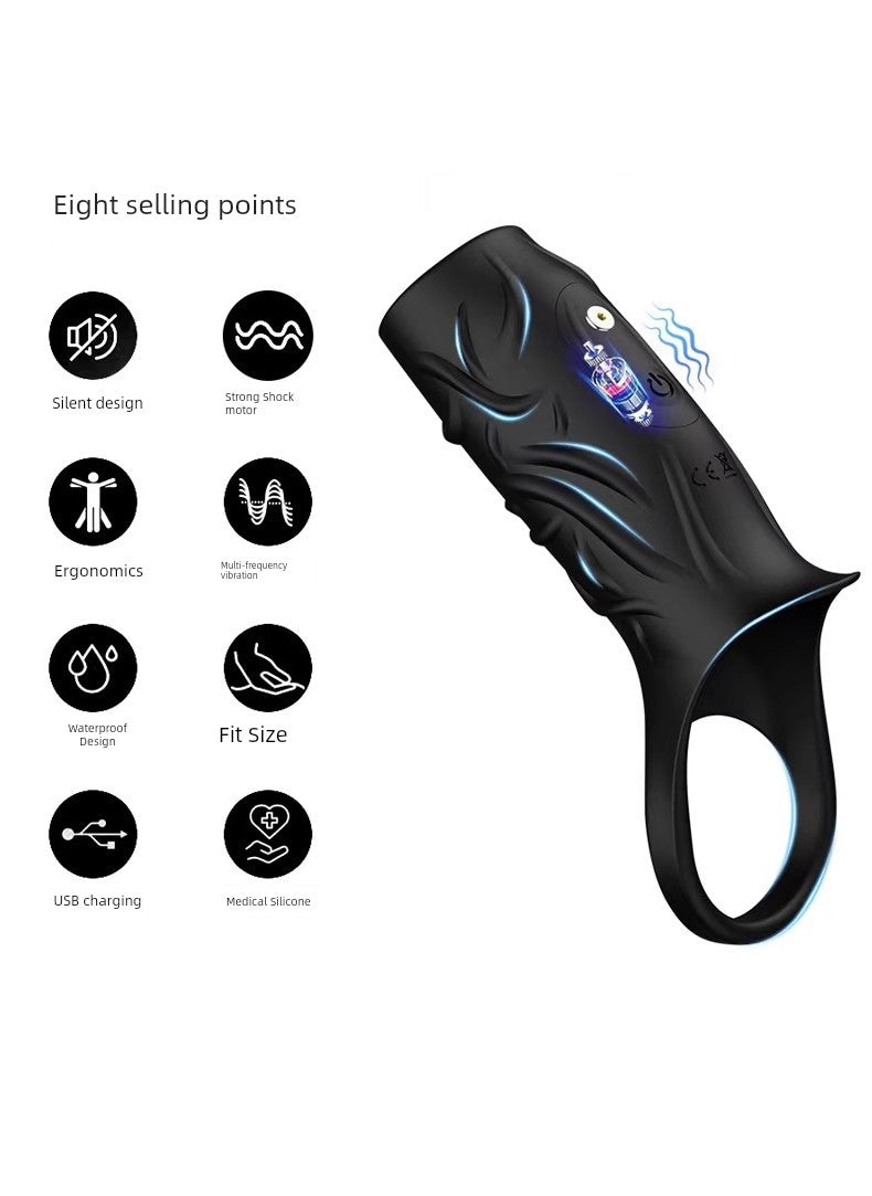 Ding Ding Set Horseshoe Ring Fun Ring Set Extended Wear Vibration Charging Electric Couple Co-Shock House Affairs Foreplay into the Body
