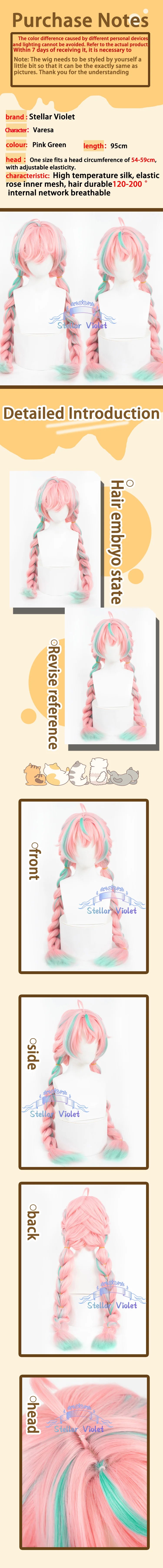 Mavuika Cosplay Wig Heat Resistant Game Genshin Impact Kinich Cosplay Synthetic Wigs Varesa IFA Chasca Kachina Citlali Anime Wig