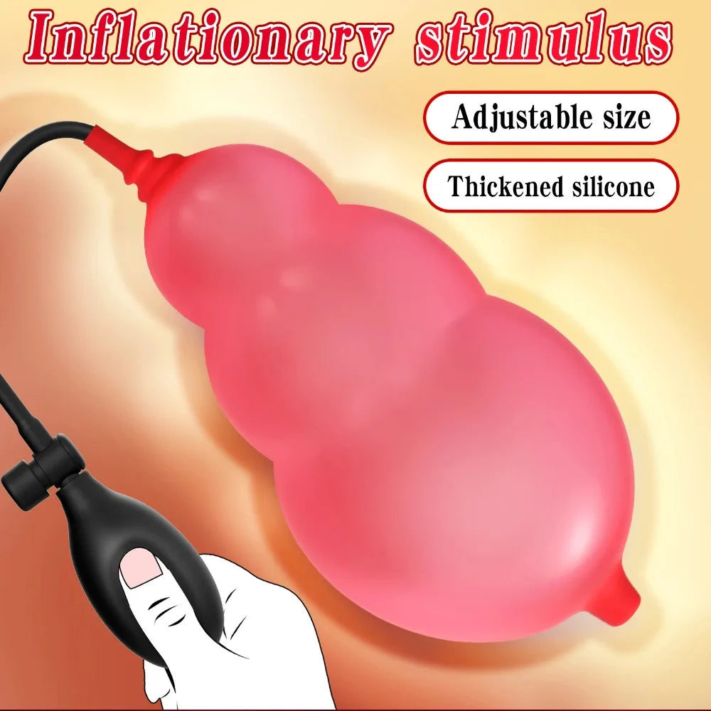 Inflatable anal plug: adult female vaginal and anal dilators, prostate massagers, giant beads, inflation tools, new anal toys
