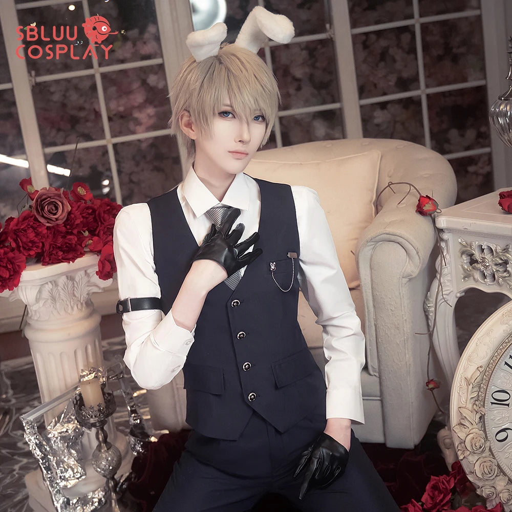 SBluuCosplay Rabbit Butler Xavier Cosplay Costume Game Love and Deepspace Bunny Shen Xinghui Costume Qiyu Rafayel Halloween