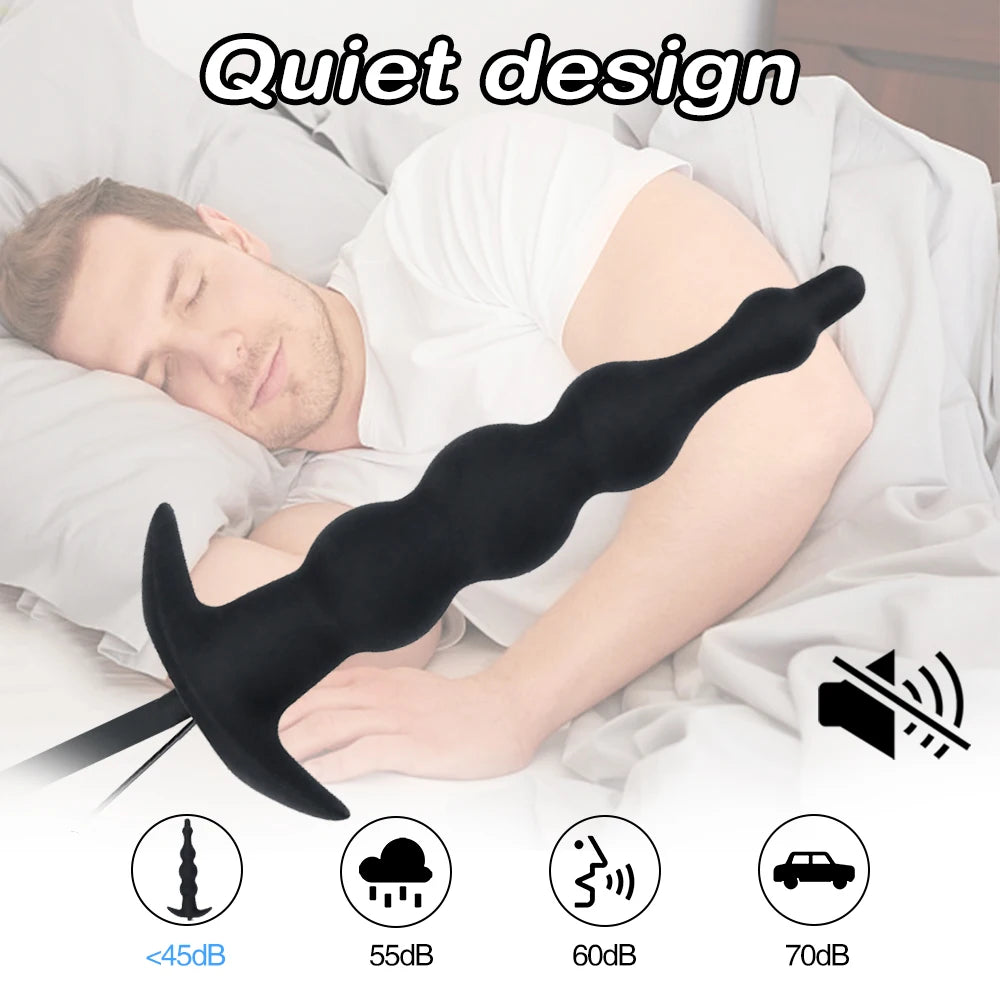 Anal Plug Vibrator Inflatable Pull Beads Vaginal Butt Anal Dilator Prostate Massager Stimulator Adult Sex Toys for Couples