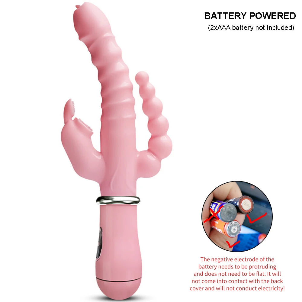 3 in 1 Vibrators for Women 12 Mode Vibrating Anal Tongue Licking Clitoris Stimulator G spot Massager Erotic Sex Toys for Women