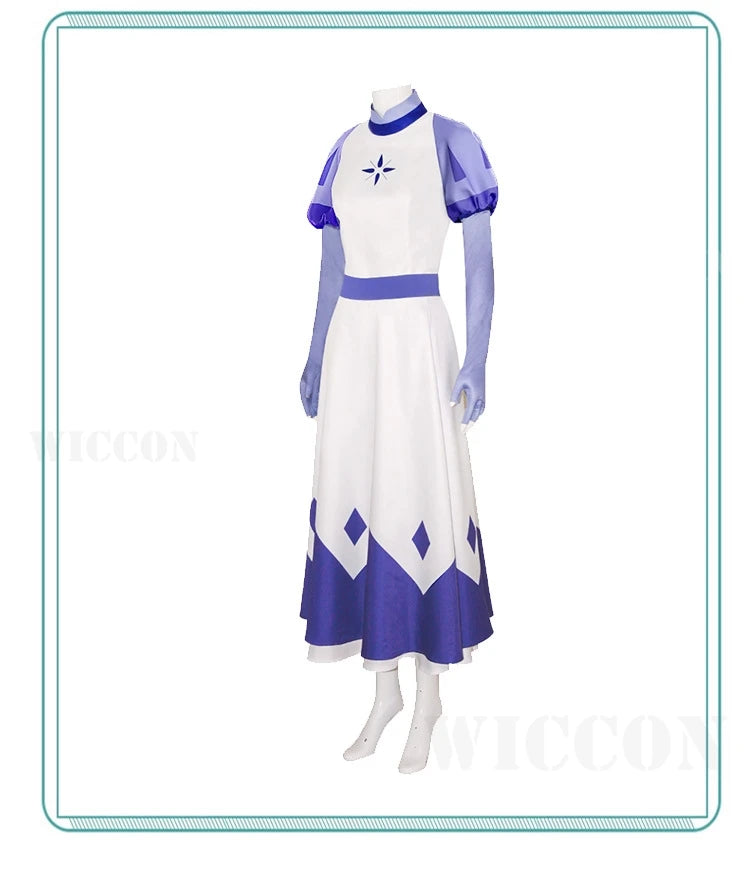 Angel Emily Cosplay Costume Halo Cosplay Women Fancy Dress Hazzbin Outfit Halloween Uniform Hasbin Seraphim Wings Suit