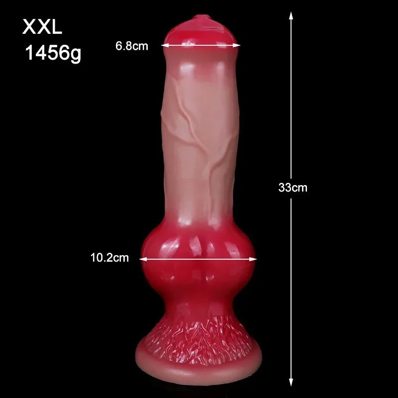 Silicone Animal Dog Dildo Vaginal Vestibule Plug Realistic Silicone Dildo Female Male Masturbator Couples Adult Products