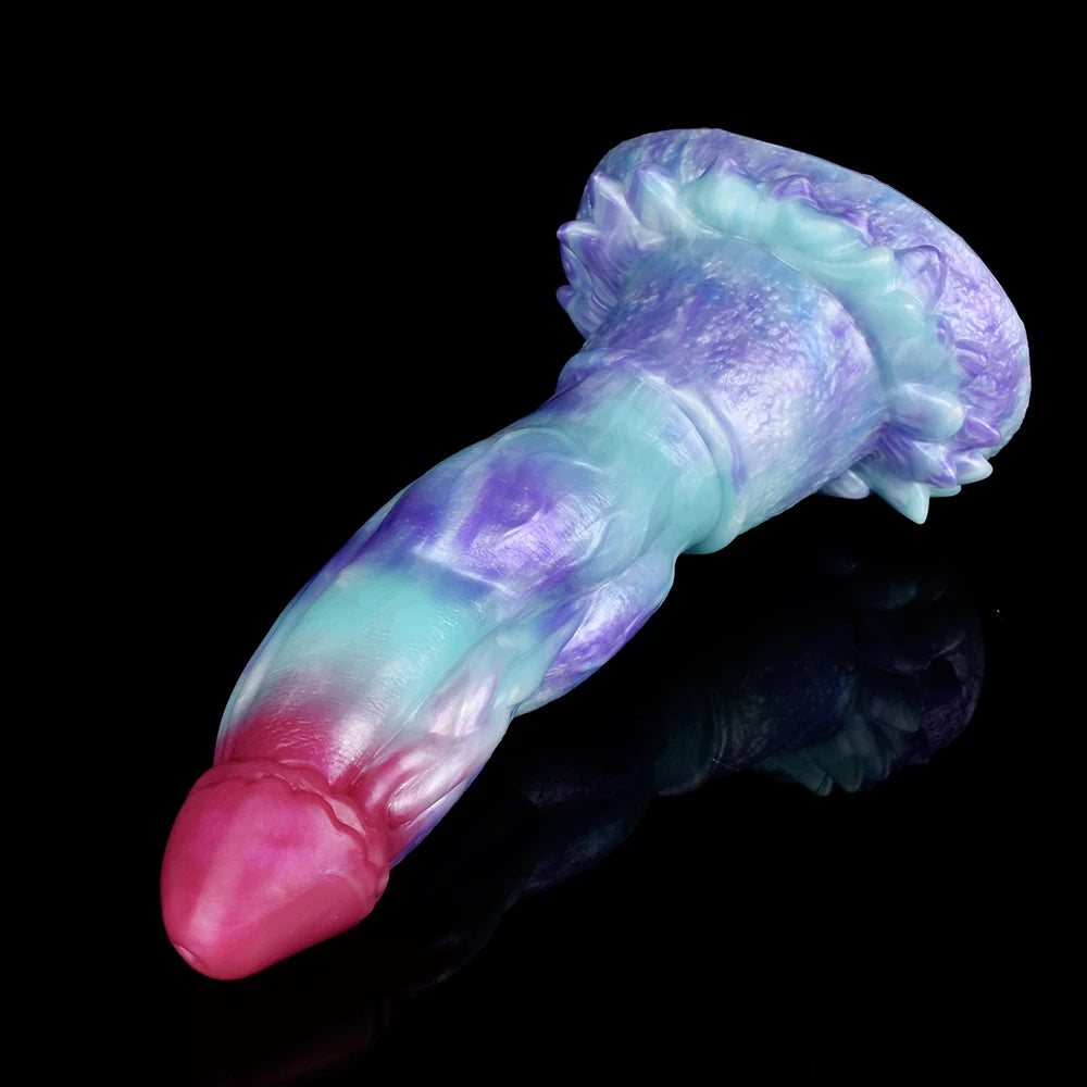 ELKKOST Large Fantasy Dragon Penis Size S M L Sex Toys with Sucker Long Colorful Dildo Silicone Anal Sex Toys Butt Plug