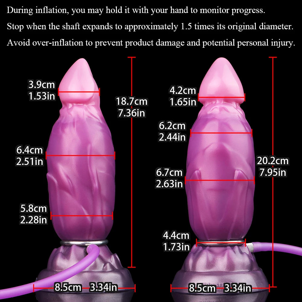 GBAR Inflatable Anal Plug With Sucker Vagina Stimulator Monster Dildo Anal Expander Adult Sex Toys For Women Men Sexy Shop