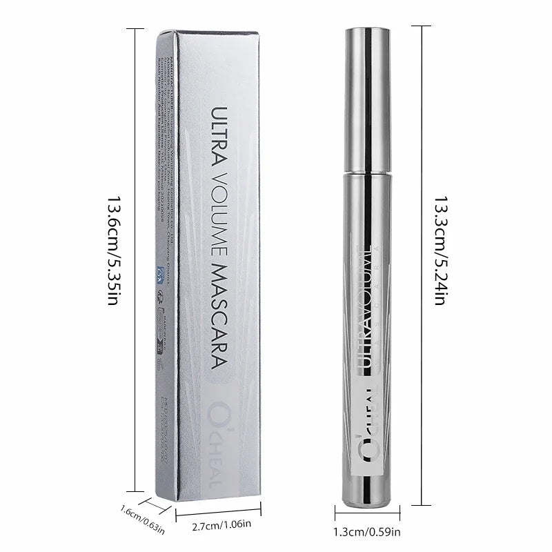 Long Lasting Waterproof Mascara 2mm Micro Engraving Brush Curling Lengthens Volumizes Smudgeproof Clump Free