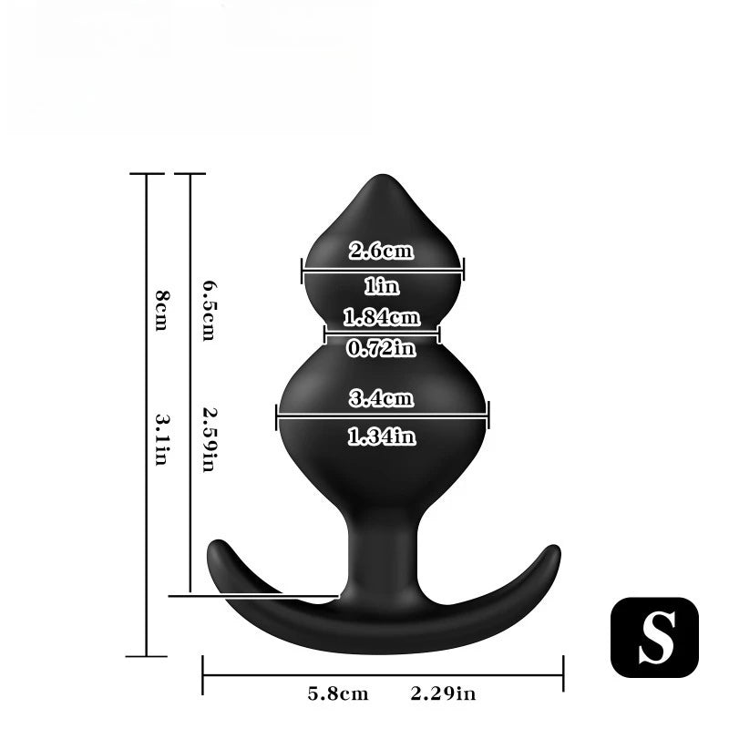 Anal Plug with Steel Balls Butt Plug Anal Beads Fetish Men Prostate Massager Sex Toys for Women Men Anal Dilator Butplug