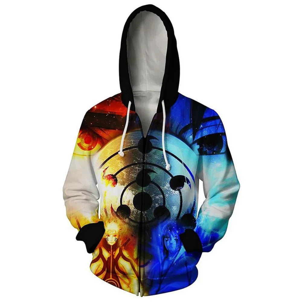 Anime Zip Hoodie Jackets Cosplay Clothes Costumes Men Hoodies Sweatshirts Zipper Tops Sasuke Sweatshirt Kakashi Tops